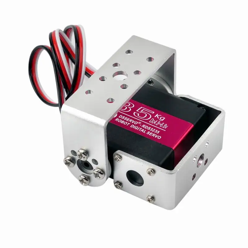 Engranaje metálico impermeable 4.8-6.8V 180 del servomotor de Digitaces de 35kg.cm ° /270 °   Programable con soporte en U para brazo robótico/airepador de control remoto