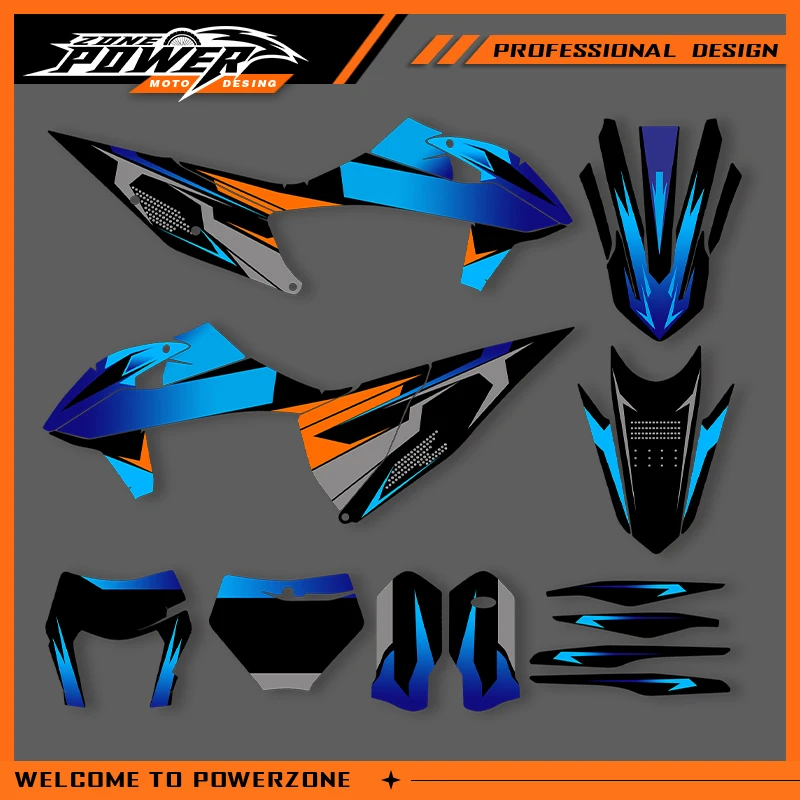 

Powerzone Graphics For KTM SX SXF 2019-2022 EXC EXC-F 2020-2023 200 250 300 350 Decals Stickers Motorcycle Background Custom 09