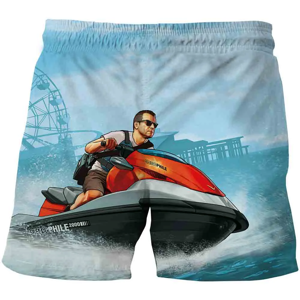 Sommer Männer/Frauen Casual Shorts GTA 5 Grand Theft Auto Spiel 3D Druck Badehose Mode Strand Hosen Jungen bademode