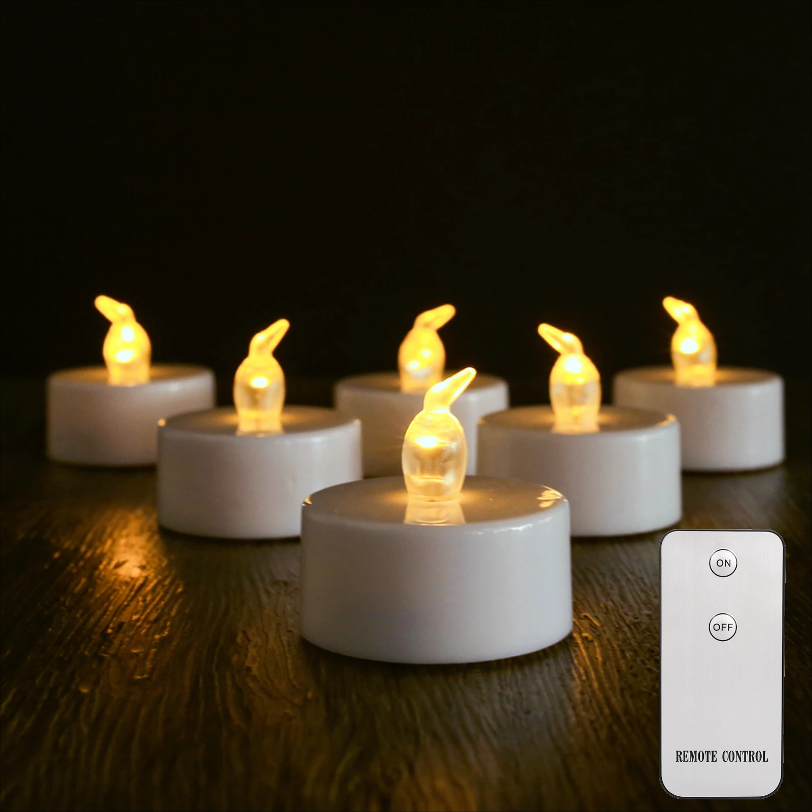 Battery Operated LED Tea Lights 12/24 Pack Flameless Votive Candles product image