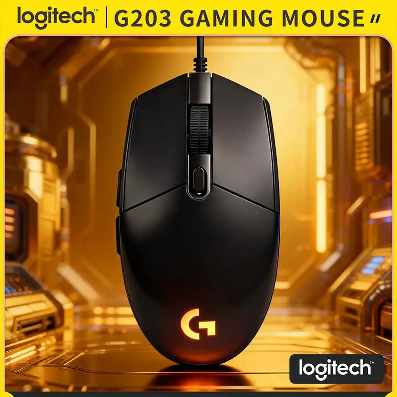 

Logitech G203 RGB Wired Gaming Mouse, Classic Black, 8000 DPI, Fast & Accurate Tracking, for Windows & macOS