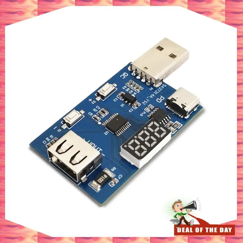 24-Hour Delivery QC2.0 QC3.0 PD3.0 PCB Decoy Module 3.6-20V Adjustable Multifunction Voltage Charging Head Test Aging Module