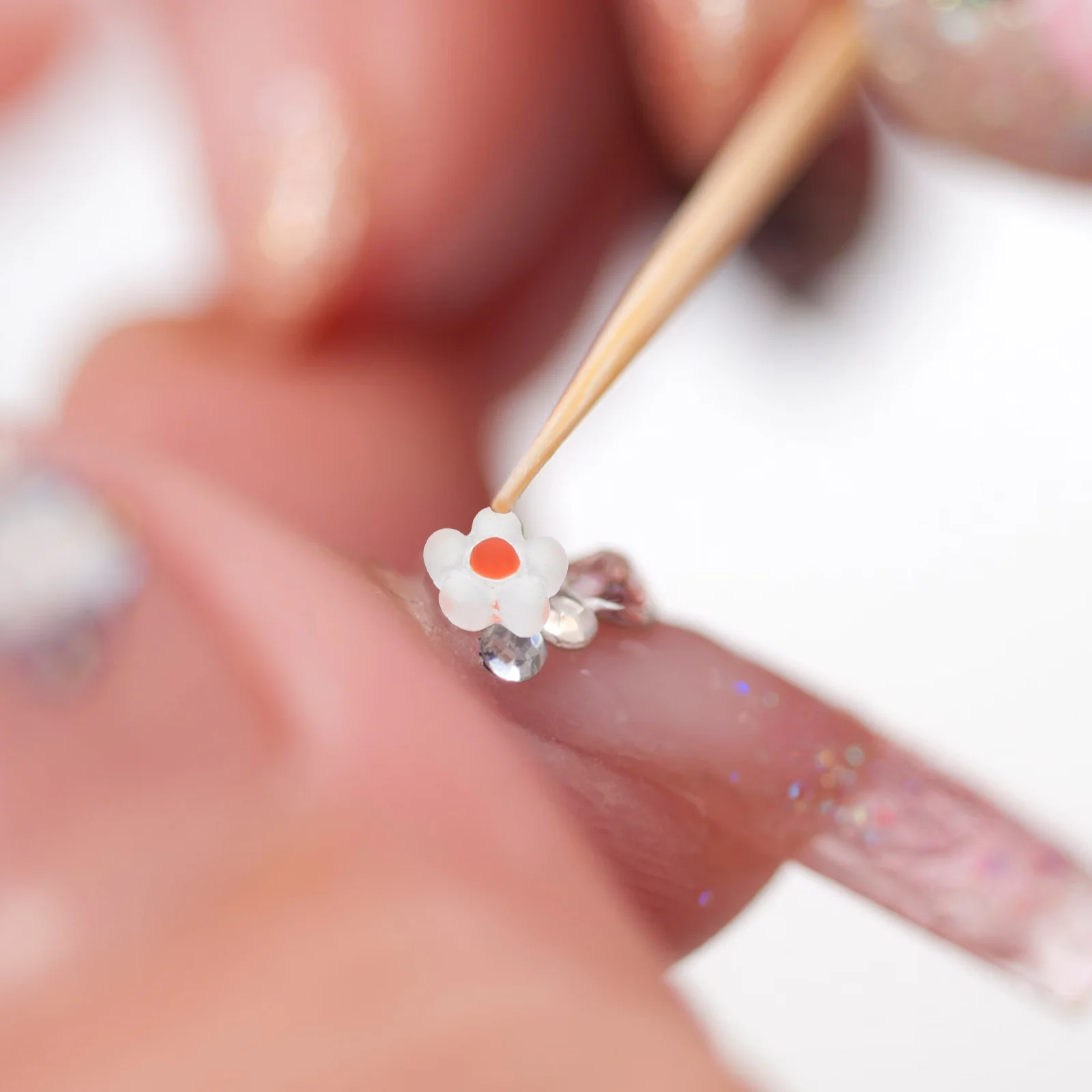 

100Pcs Resin Flower Nail DIY Charms Three-Dimensional Nail Art Accessories Manicure DIY Decor Manicure Ornament