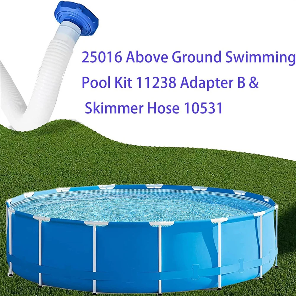 Swimming Pool Connector with Hose Pool Skimmer Adapter Small Strainer Hose Adaptor for Intex Deluxe Maintenance Kit