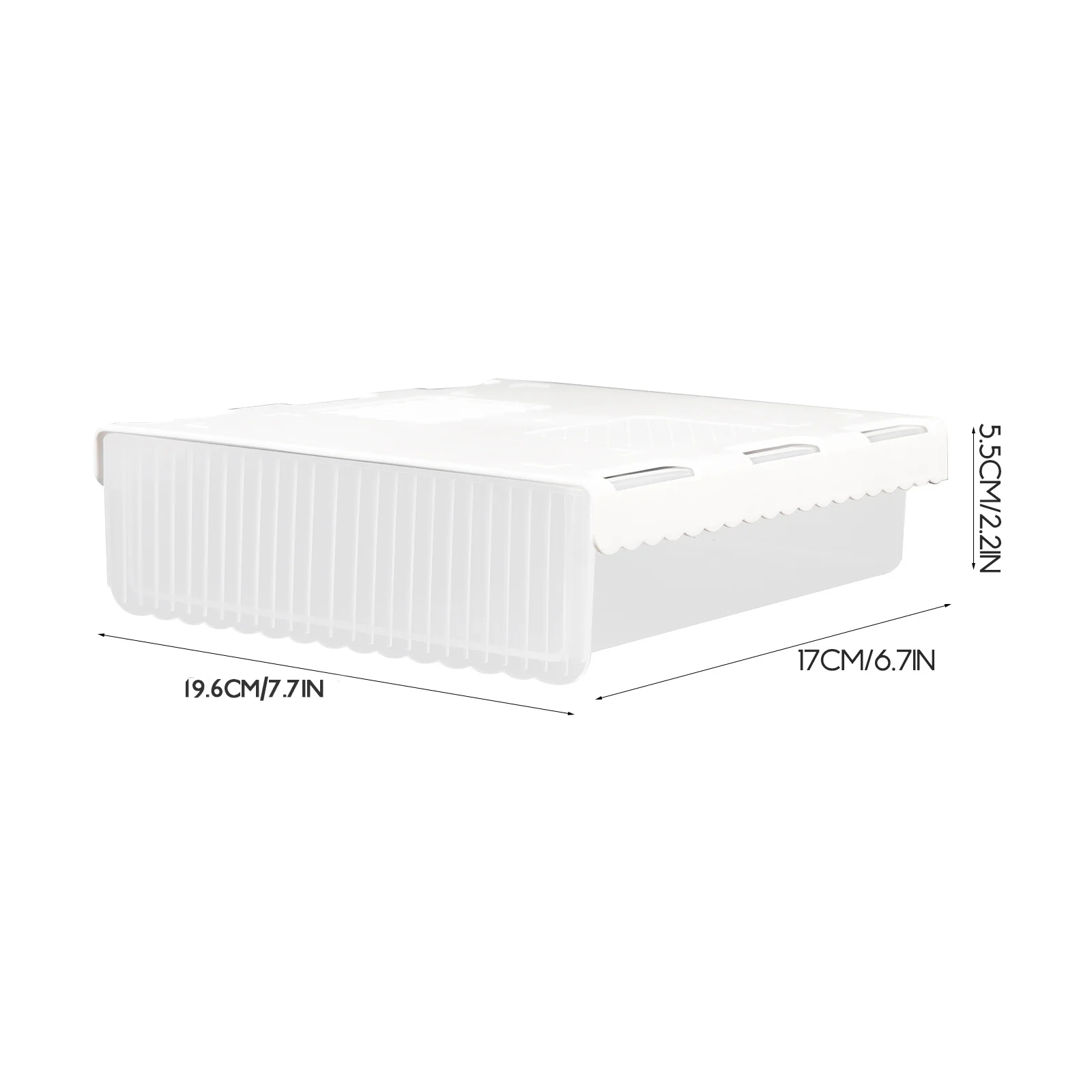 Adhesive Storage Box Under Desk Organizer with Drawer Style Design for Stationery Pens USB Cables Home Office School