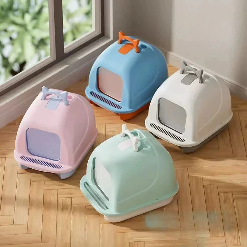 Castle For Cats Closed Litter Box Luxury Side Entrance Defecation Hiding Litter Box Toilet Kuweta Dla Kota Household Products
