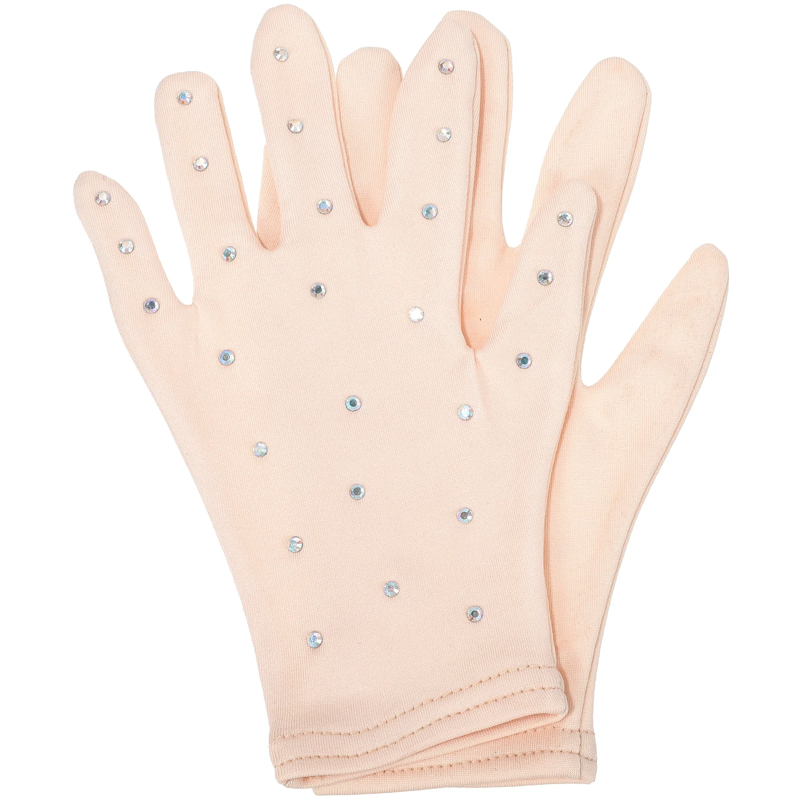 

1Pair Sequin Stage Gloves Figure Skating Performance Hand Protection Party Dance Girl Decorative Gloves Breathable