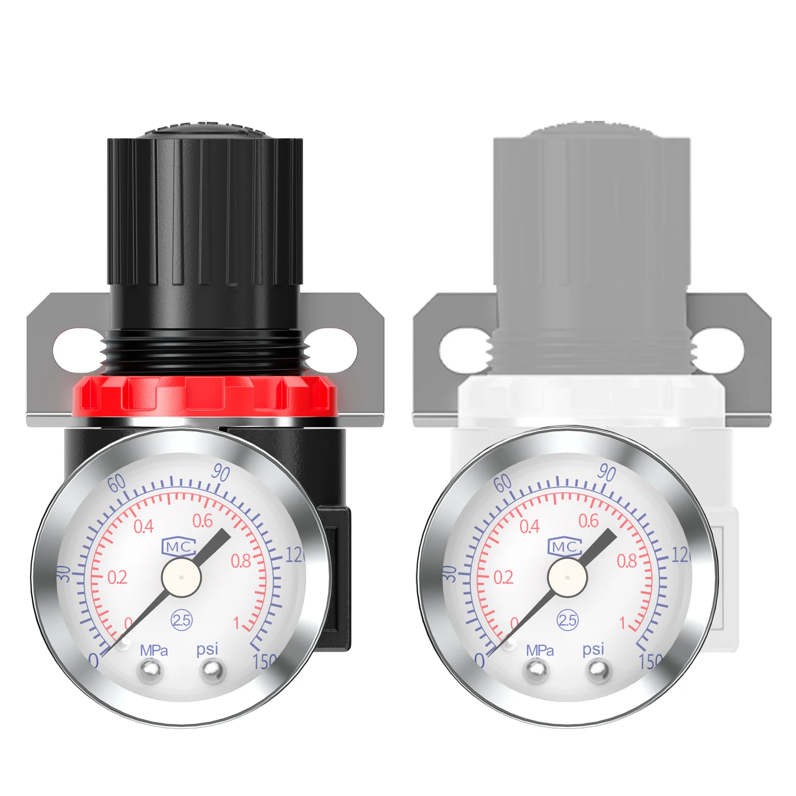 

Черный/белый AR1500-1/8 "AR2000-1/4" Резьба BSP Пневматический воздушный компрессор Регулятор давления Редукционный клапан Соединительные фитинги