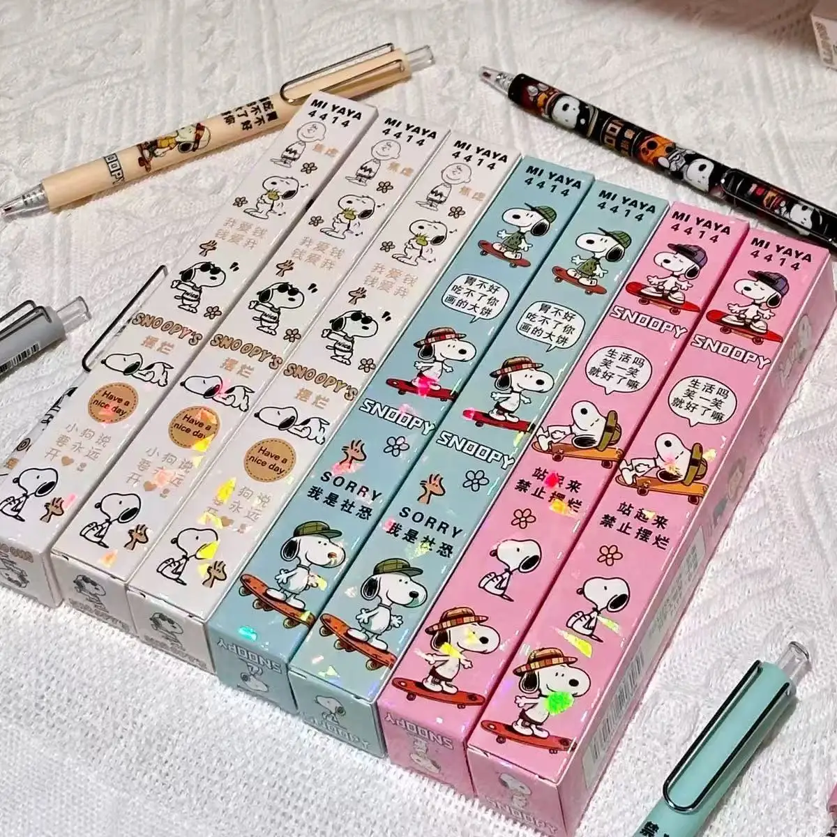 0.5 黒色中性ペンセット - ランダム 1/2/4/6本 学校文具 学生用 子供の書き込みと描画用ギフト