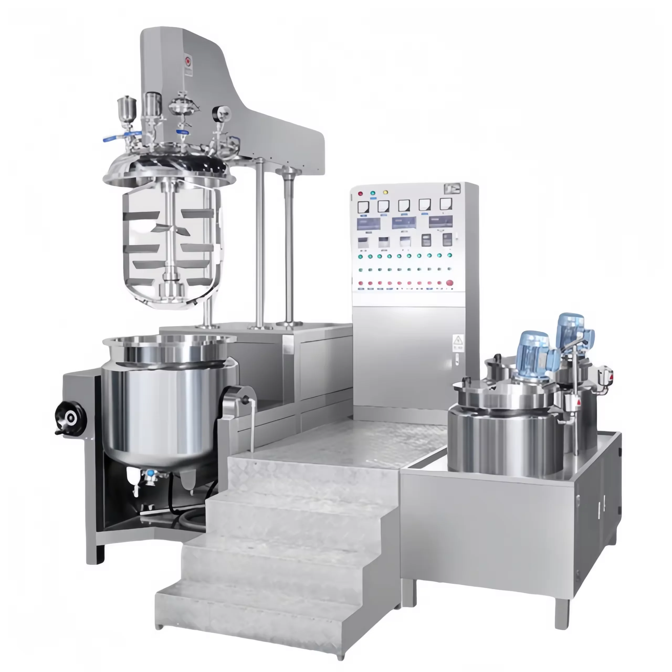 Hydraulic lifting homogenizer emulsifier ribbon stirring emulsifier stainless steel high shear vacuum homogenizer emulsifier