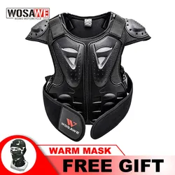 WOSAWE Kids Body Chest Spine Protector Protective Guard Vest Motorcycle Jacket Child Armor Gear For Motocross Dirt Bike Skating