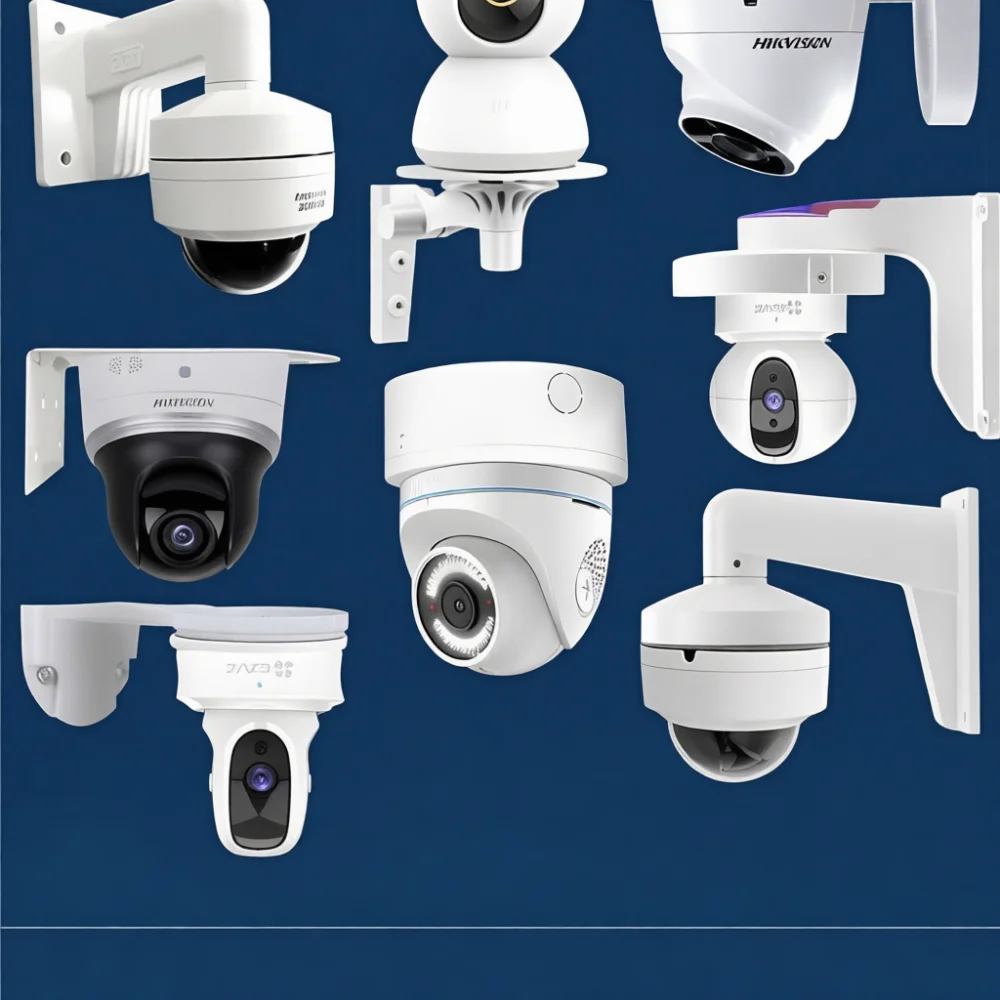 Plastic Dome Camera Wall Mount Bracket Surveillance Housing Holder Hidden Wire Design For Indoor Security Cameras