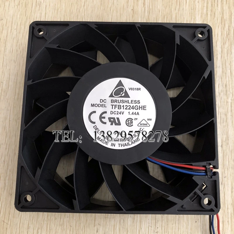 

Delta Electronics TFB1224GHE DC 24V 1.44A 120x120x38m 3-Wire Server Cooling Fan