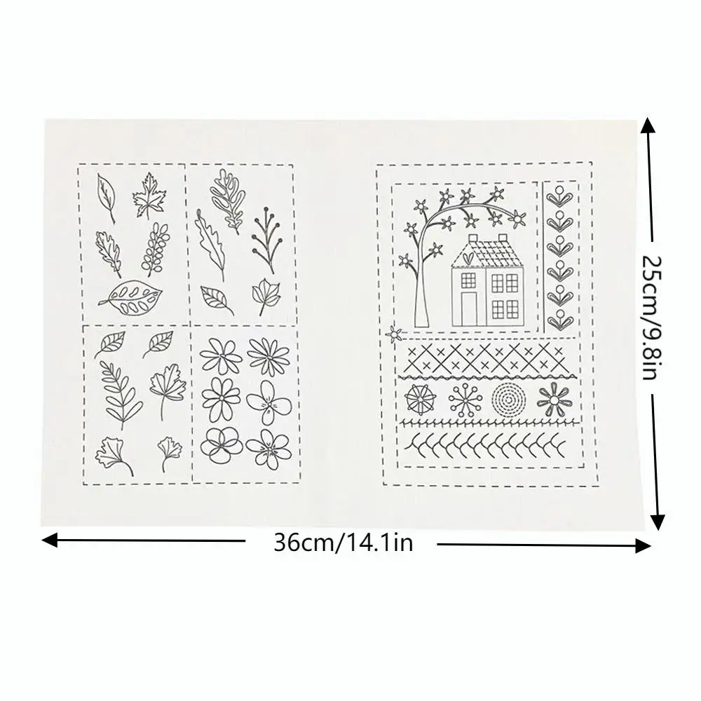 Beginner Hand Embroidery Kit for Adults - Step-by-Step DIY Cross Stitch Tutorial with Patterns And All Necessary Sewing Supplies