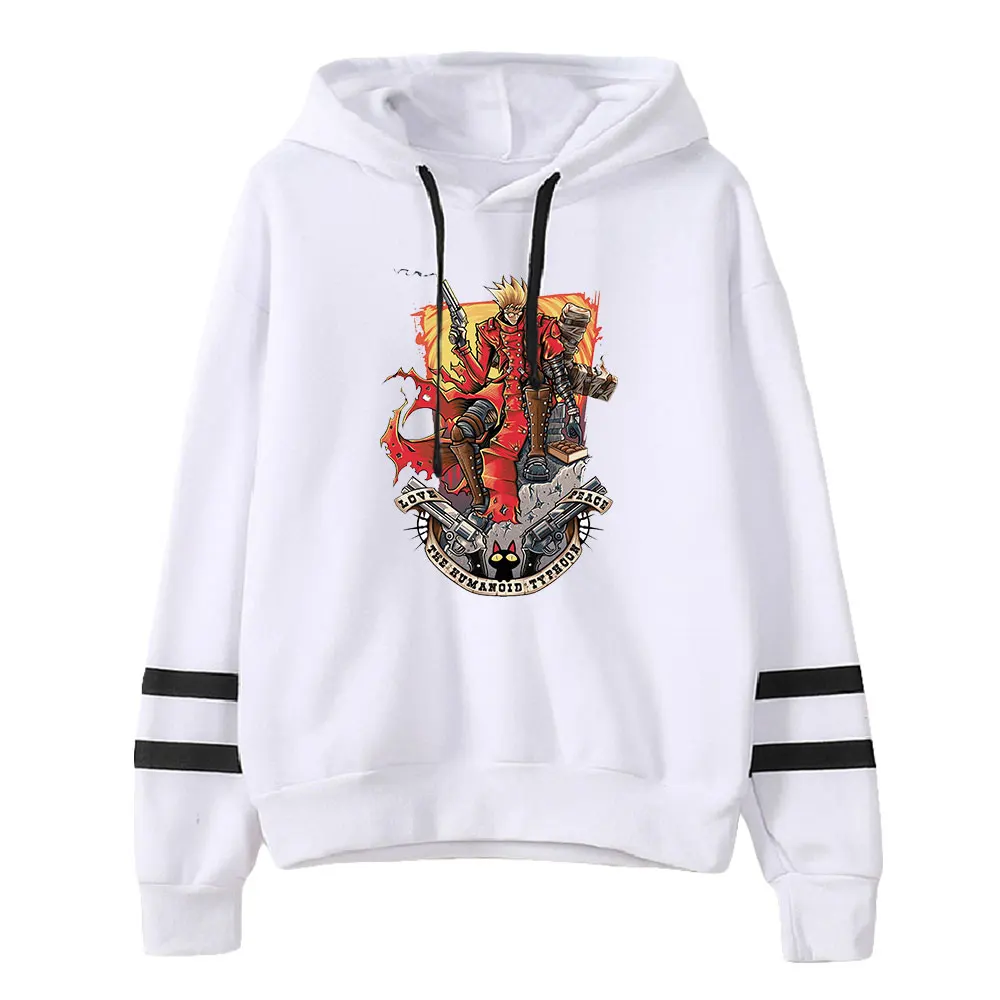 Trigun Stampede Anime Unisex Pocketless Parallel Bars Sleeve Sweatshirt Women Men's Hoodie New Japan Manga Harajuku Clothes