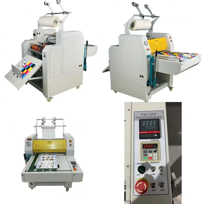 2026Hot WD-FM720Y Hydraulic Roll Laminator 720mm Industrial Thermal Laminating Machine With Pull Cut