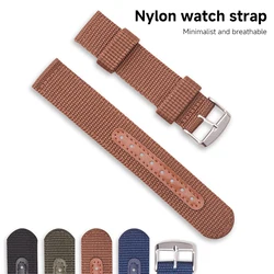 New 18mm 20mm 22mm 24mm Nylon Canvas Watch Band Woven Soft Belt Universal Bracelet for Men Women Sport Wrist Band