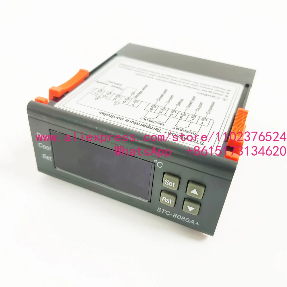 2pcs Single probe refrigeration automatic defrosting refrigerator thermostat STC-8080A + view 5