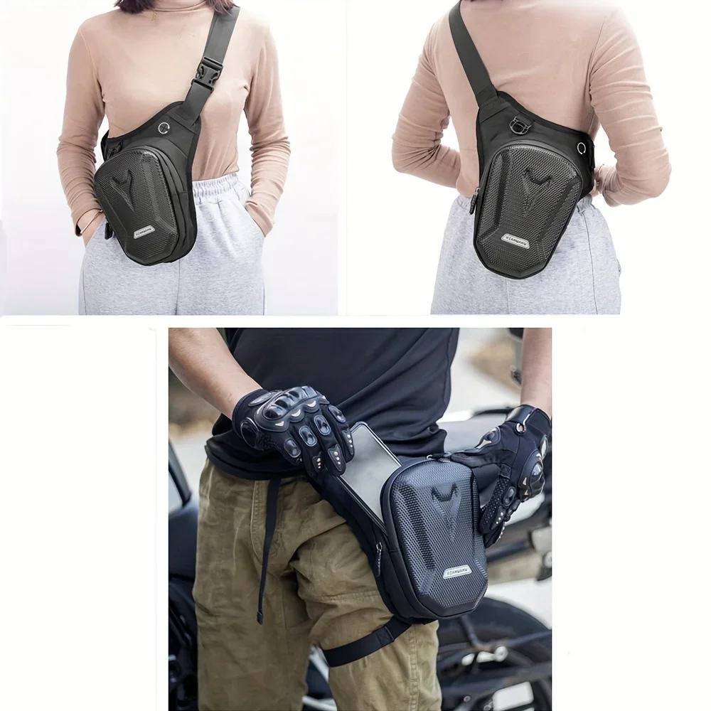 Men's Motorcycle Leg Bag Camping Leisure Waist Bag Waist Bag Travel Hiking Mountaineering Outdoor Pocket Waterproof image 4