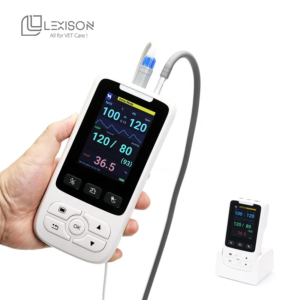Lexison PPO-G5V Handheld Veterinary Use Multifunctional Vital Signs Monitor for Veterinary Animal Hospital