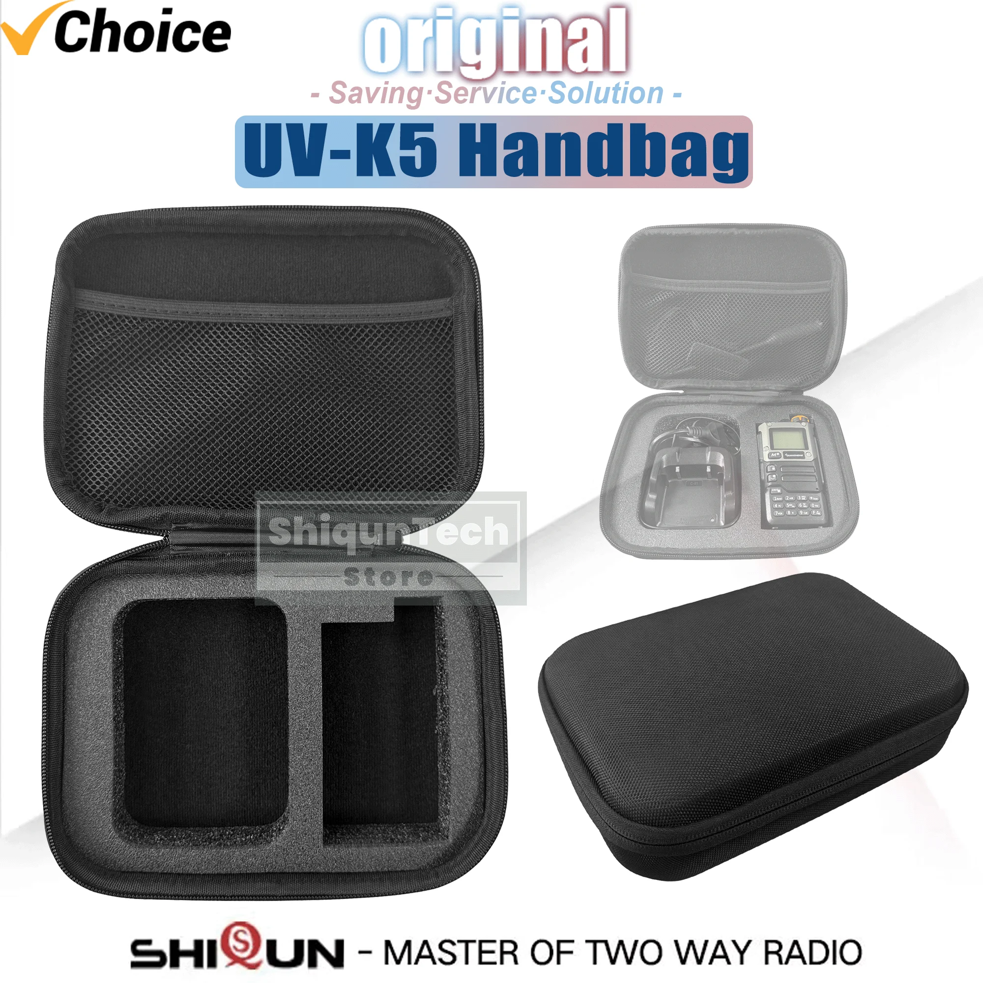 Quansheng UV-K5 Handbag UV-K6 Walkie Talkie Bag Carrying Case Storage Box Nylon For UV-5R Plus UV-K5(8) Two Way Radio Accessory