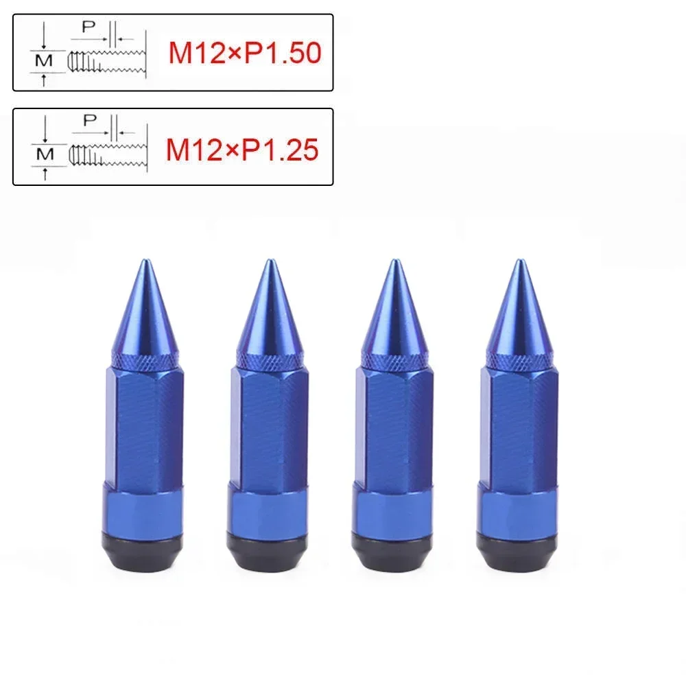 Aluminum Spike Extended Tuner Lug Nuts Universal M12x1.25 M12x1.5 Racing Wheel Parts