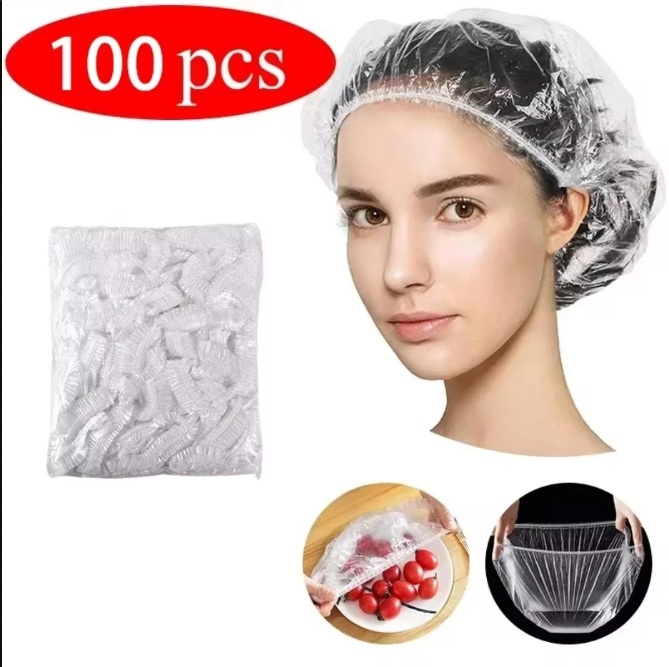 Disposable shower cap Women\'s waterproof hair mask cap for home bath thickened smoke proof Easy to use without electricity