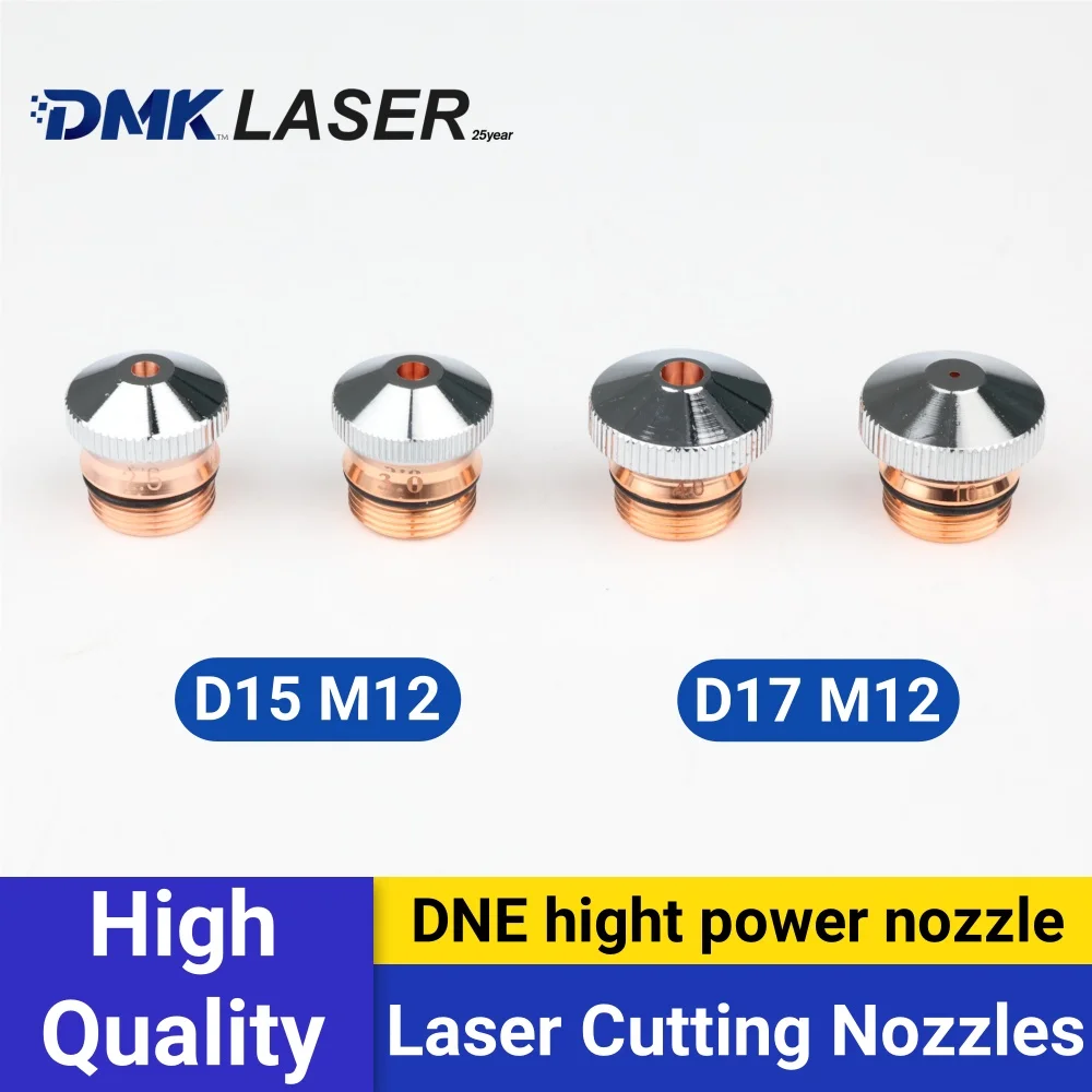 DMK DNE Laser Cutting Nozzles Dia.15mm/17mm H15 M12 Single Double Layer Chrome-plating For DNE Fiber Laser Cut Machine Head