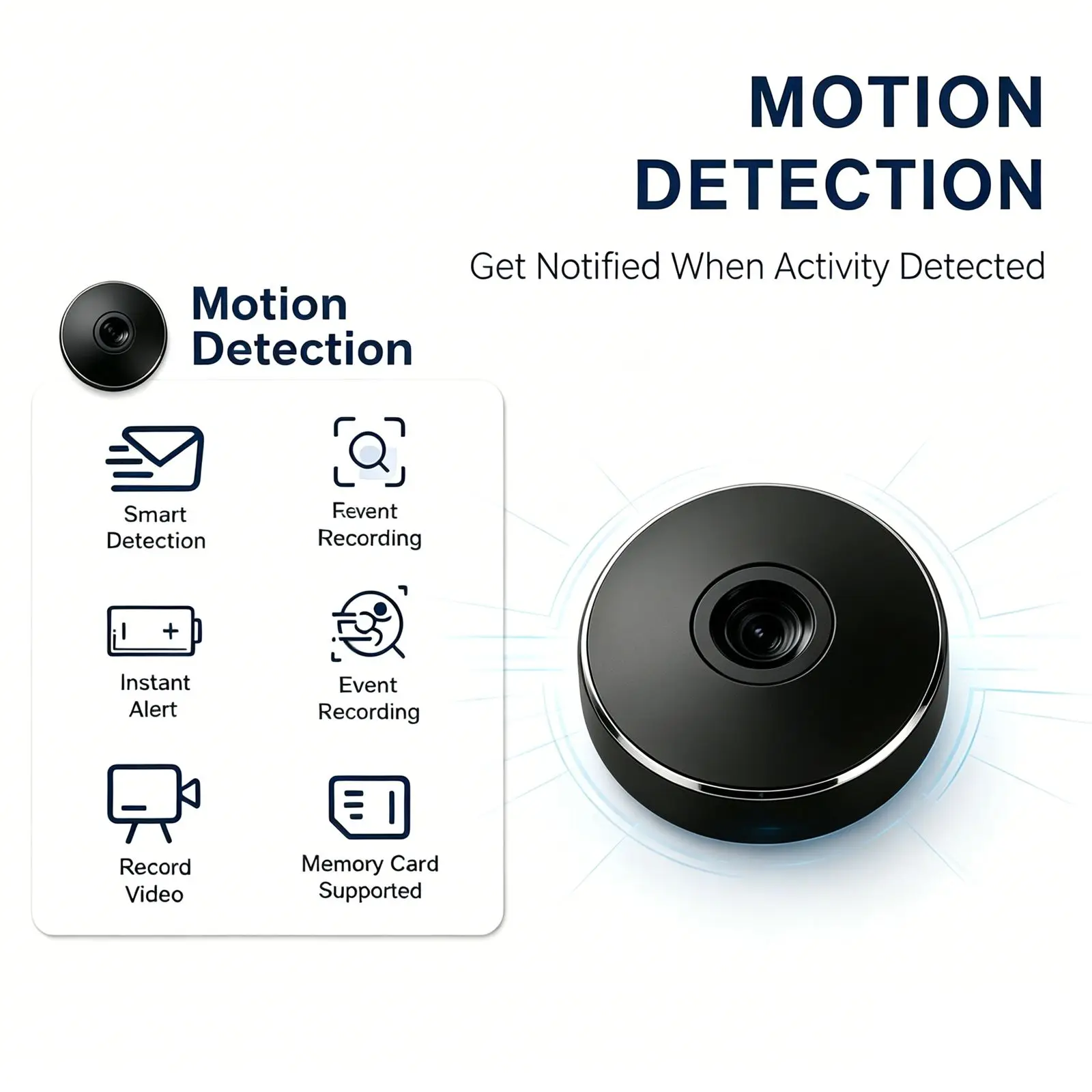 Ultra Mini HD Wireless WiFi Surveillance Camera, Miniature Portable Nanny Cam Baby Monitor With Infrared Night Vision, Mobile Remote Real-Time Viewing & Loop Recording, Compact Discreet Security Camera For Home, Baby, Pet & Office Indoor Use