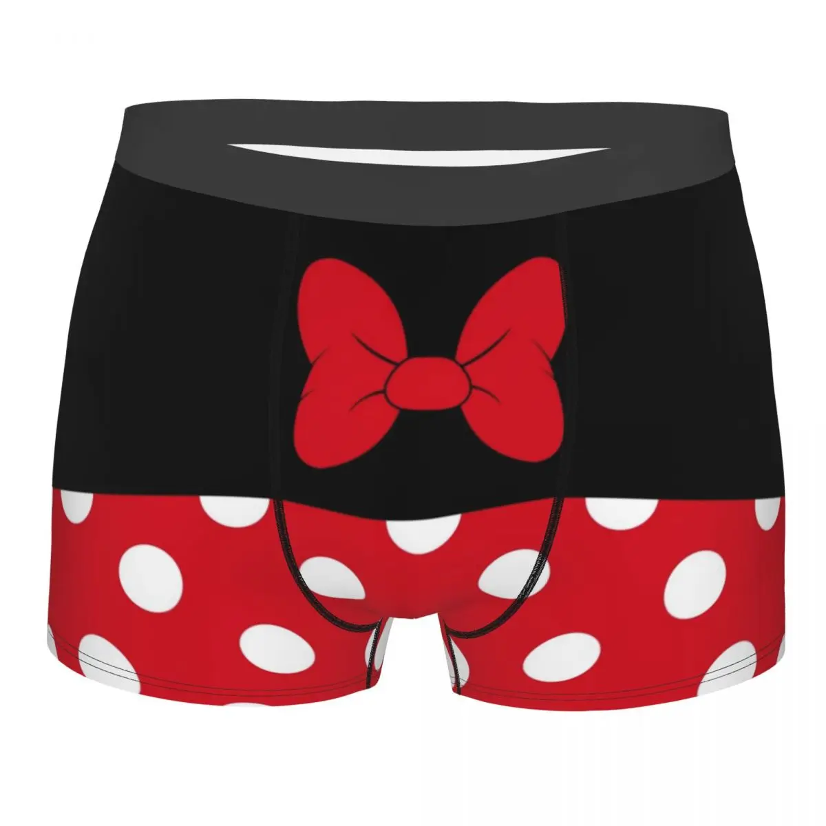 Cartoon Minnie Underwear Men Printed Custom Animated Polkadots Boxer Briefs Shorts Panties Soft Underpants