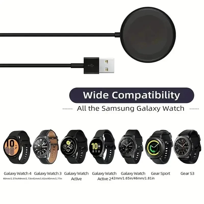 

Беспроводное зарядное устройство для часов Samsung Galaxy Watch 3, 4, 5, 6, 7, 8 Pro, Active 2, портативный USB-кабель типа C PD, док-станция для быстрой зарядки