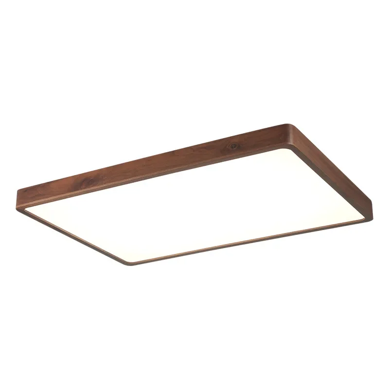 

Black walnut new Chinese ceiling light, living room solid wood Chinese style, warm bedroom ceiling light, whole house package