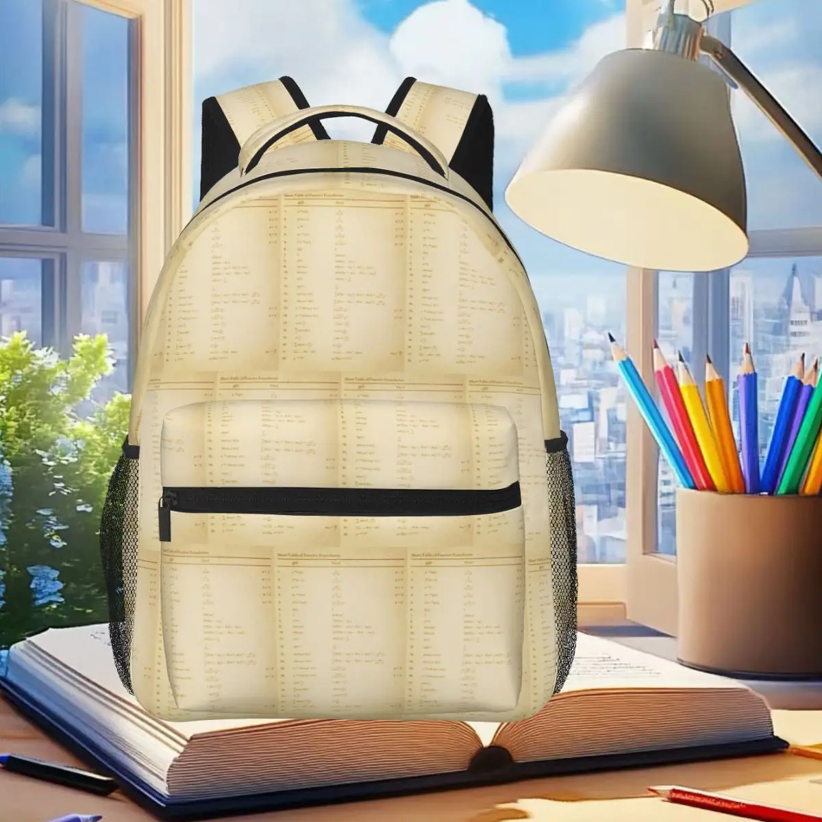 Fourier Transform Backpack Student Boys Girls BookBag Kids School Bag Laptop Shoulder Bags for Men Women