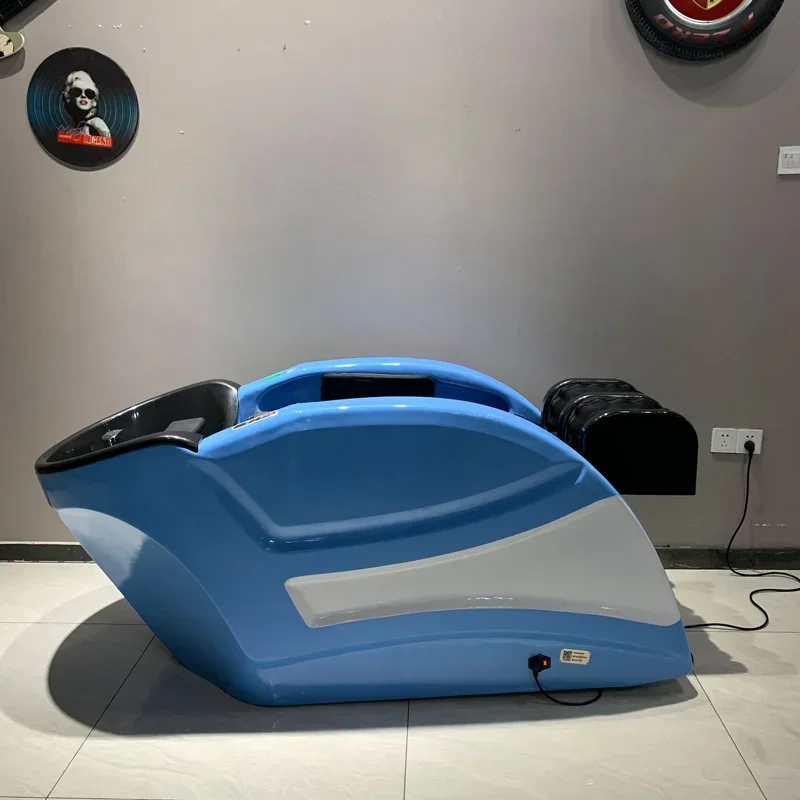 Thai Style Electric Massage Shampoo Chairs Multifunction Hairdressing Barbershop Stylist Shampoo Bed Hair Salon Furniture FYSB