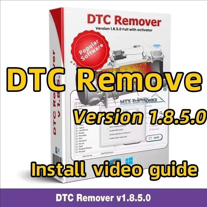 

DTC Remover 2024 per KESS KTAG FGTECH OBD2 Software MTX DTC Remover 1.8.5.0 con Keygen + 9 ECU Extra Tuning Software SW errore E