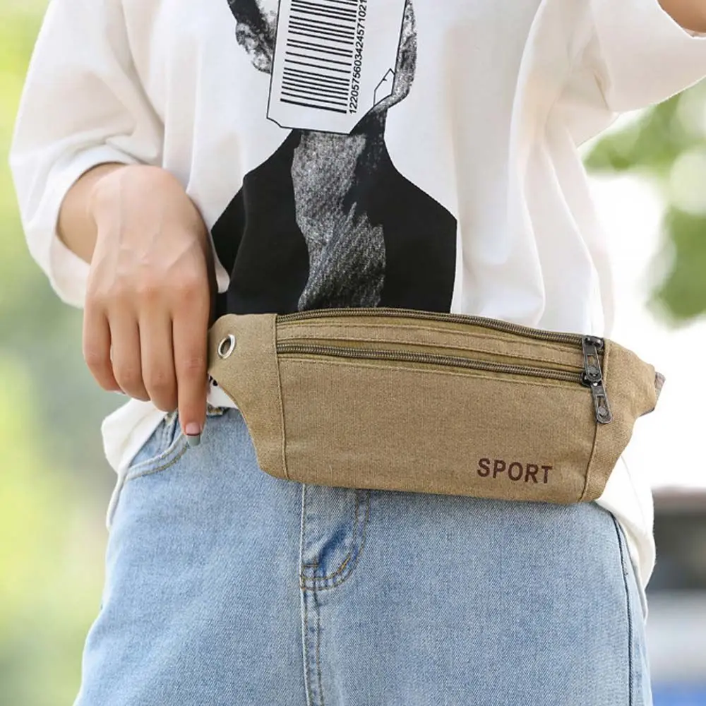 Running Sport Outdoor tinta unita Phone Pack Zipper Chest Bag marsupi borse di tela Money Pouch