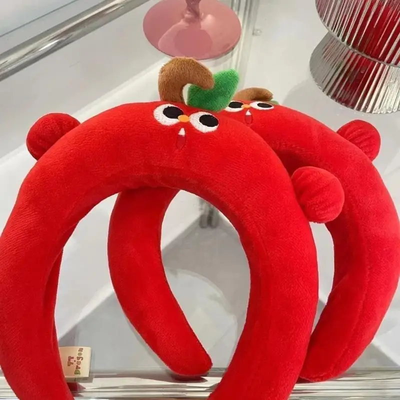 Bandeaux larges pour filles, couvre-chef festif cerise, accessoires pour cheveux bouffants