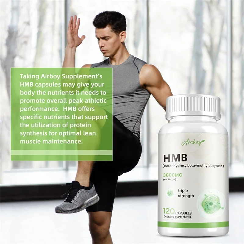 HMB Supplement for Muscle Growth, Retention and Lean Muscle Mass, Energy, for Men, Vegetarian Capsules