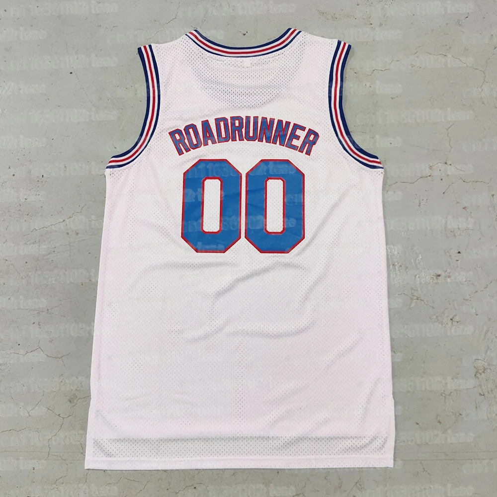 2026 Trillast Space Jam Bugs 1 Lola 10 Murray 22 TAZ D. Duck 2 White Tune Squad Basketball Tanktop 3D-gedrucktes Familien-Top – Detail 3