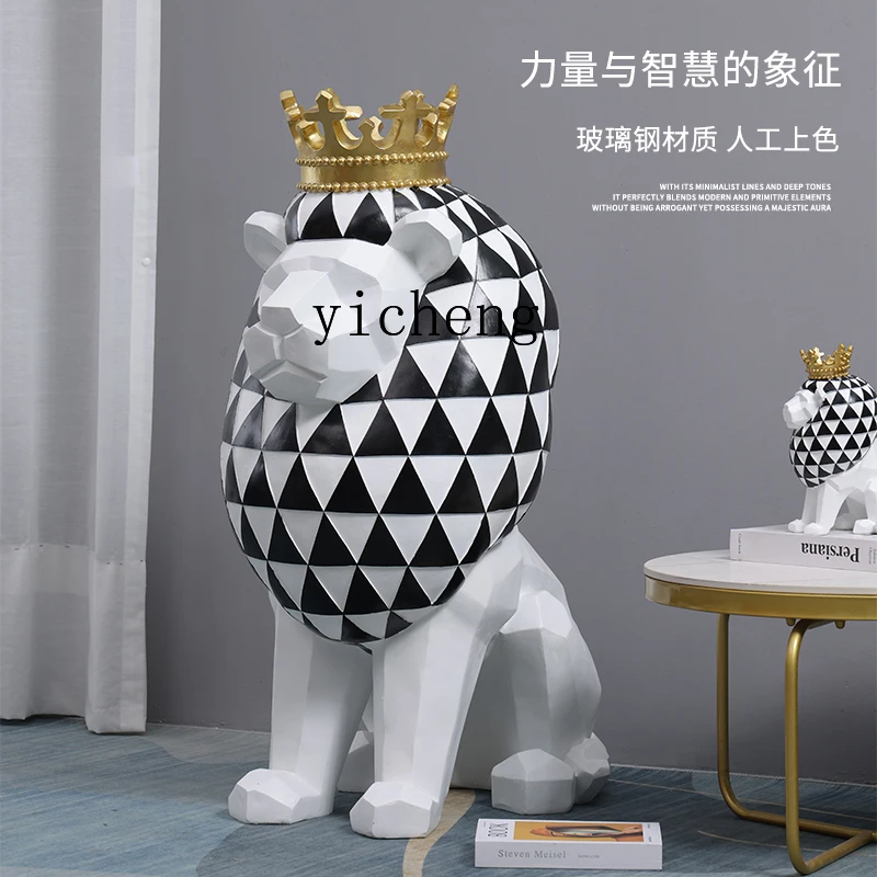 XL lion large floor ornament living room sofa TV cabinet next to home decoration