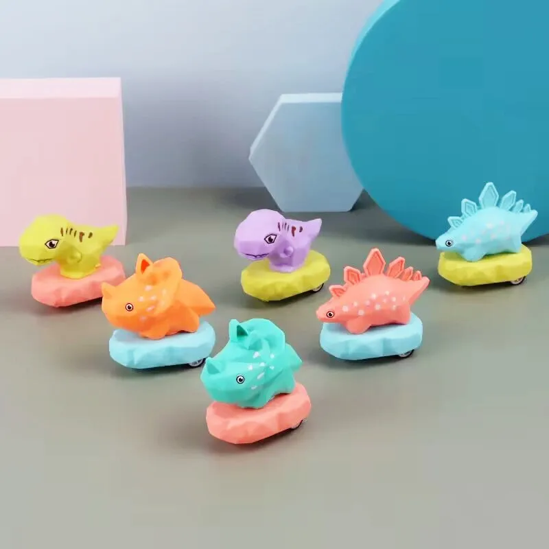 6Pcs Colorful Animal Dinosaur Pull Back Car Toys for Kids Birthday Party Favors Baby Shower Pinata Fillers Kindergarten Gifts