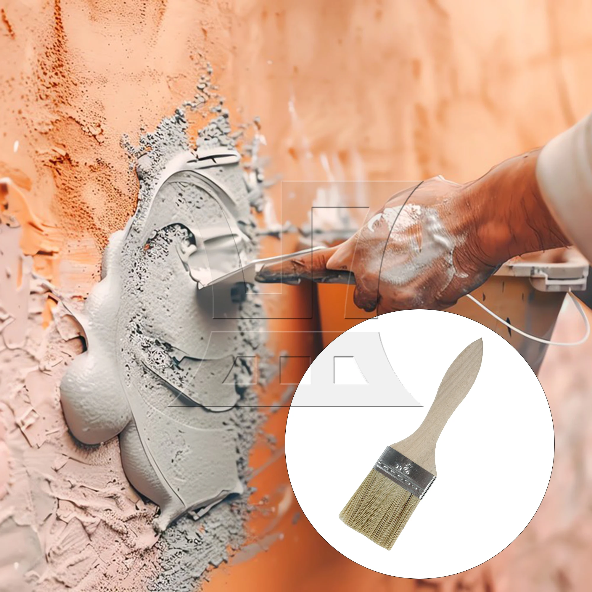 

1pc Paint Brush Bristles 2 Inches Wide Thin Handle for Wall Graffiti, Large Area Coloring