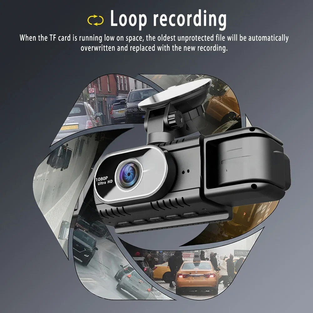 1080P for dashcam Featuring Four Simultaneous 1080P Video Inputs Front Rear Interior and Cabin and for gps Data Recording