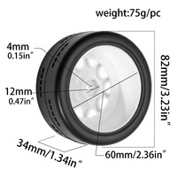 1/8 1/9 RC Rally Racing Drift Tires On Road Car Rubber Tyres 12mm Hex for HPI HSP hpi WR8 Ford CNE DRX Carisma KYOSHO Tamiya MJX