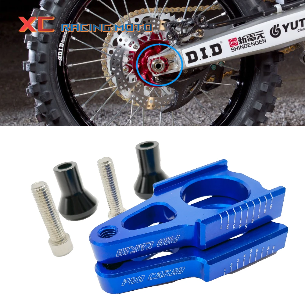 

Motorcycle CNC Rear Chain Adjuster Axle Blocks For Honda CR125 CR250 CRF250R CR250X CRF250RX CRF450R CRF450X CRF450L CRF450RX