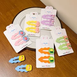 2pcs Candy Colored Cute Cloud Hair Clip Girl Broken Hair BB Clip Super Cute Cartoon Hairpin Sweet Student Hair Accessories