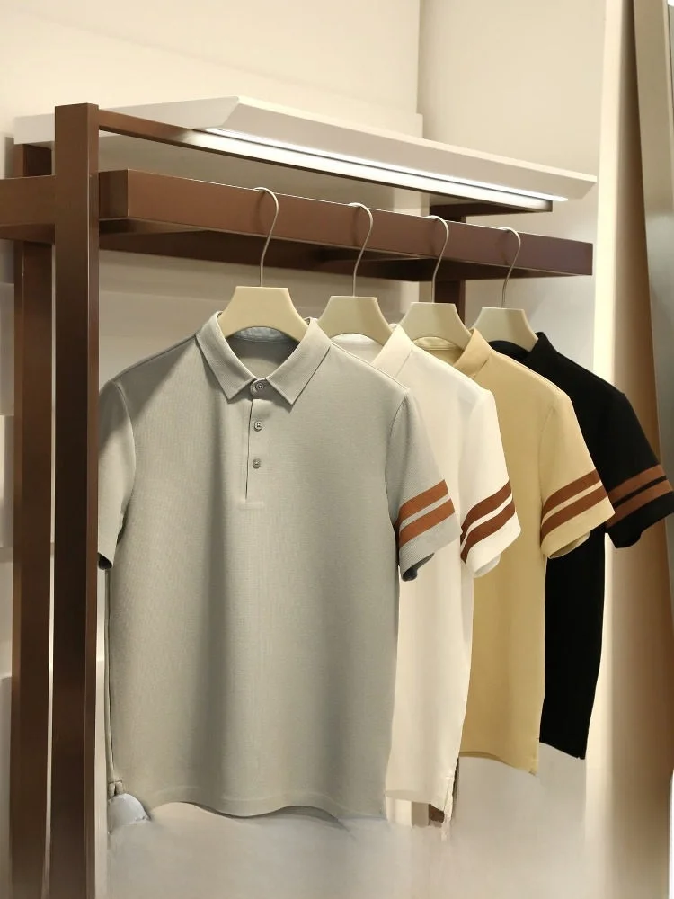 

Итальянская мужская футболка ort Sve irt Casual Faion Summer Busin с легким воротником от Transcribe