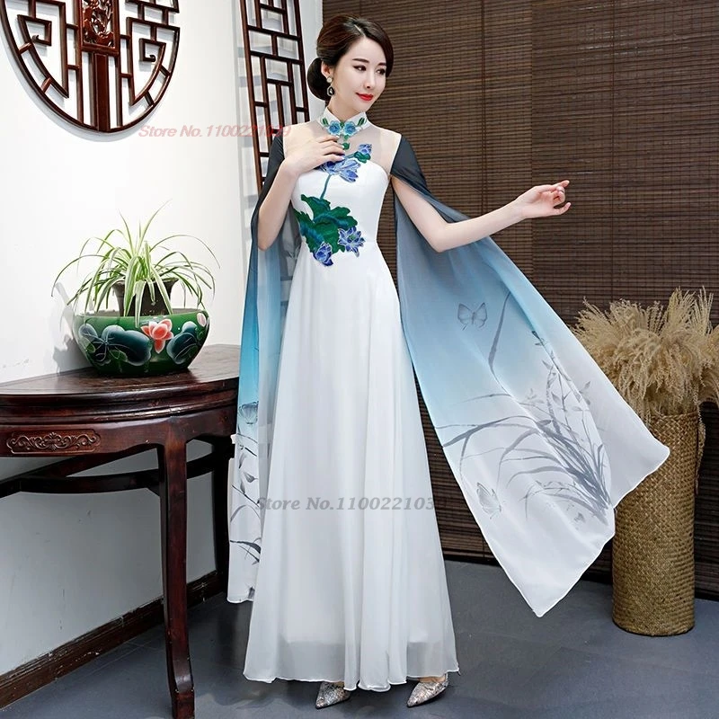 2024-chinese-vintage-dress-improved-cheongsam-national-flower-embroidery-stage-performance-qipao-banquet-evening-party-dress