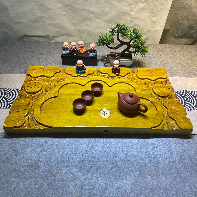 

Wooden Accessories Tea Tray Serving Ceremony Ash Valet Hospitality Tea Tray Rectangle Decorative Bandeja Madera Home Products