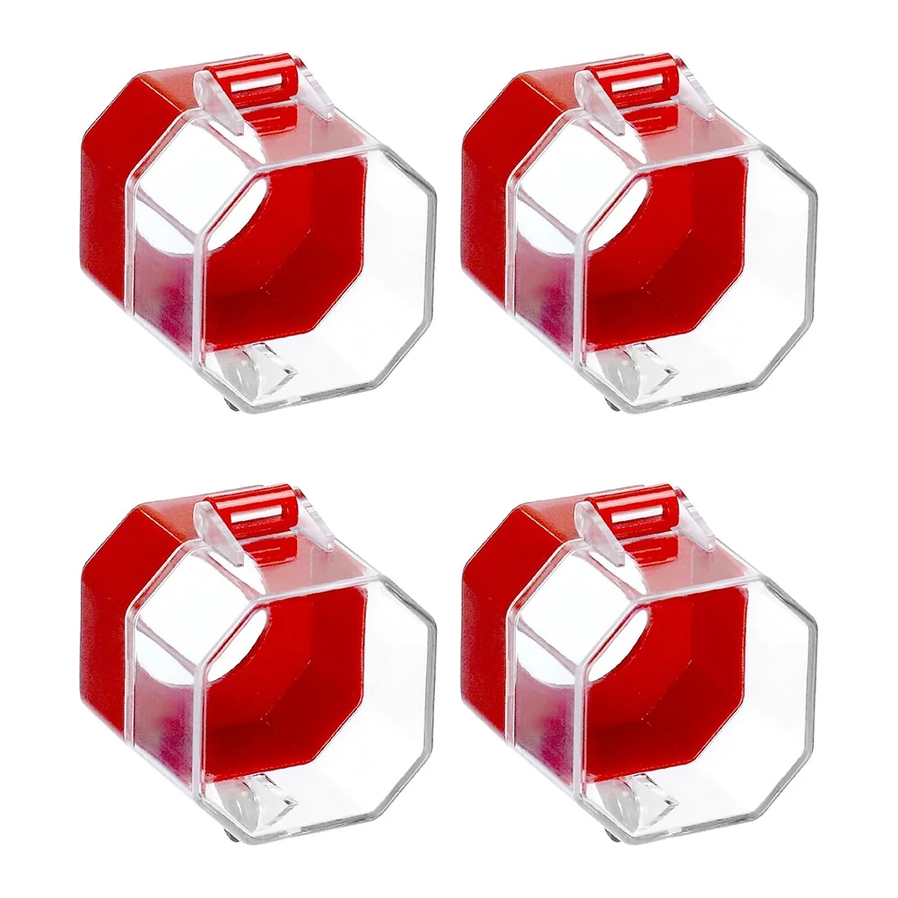 AT59 Emergency Stop Button Cover, 4 Pack Plastic Switch Cover Protector, Toggle Switch Push Button Switch Lockout Cover